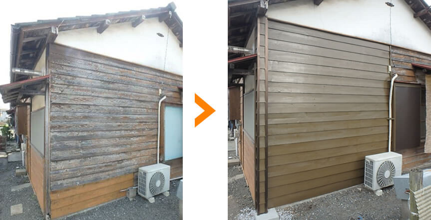 外壁の張り直し&塗装