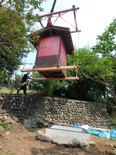 稲荷小社移動作業