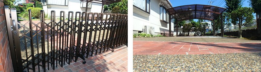 風に強いアコーディオンと2台用のカーポート