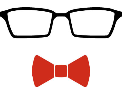 メガネと蝶ネクタイ