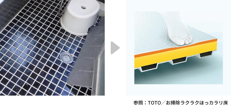 床が冷たい・汚れが気になる場合はほっカラリ床がおすすめ
